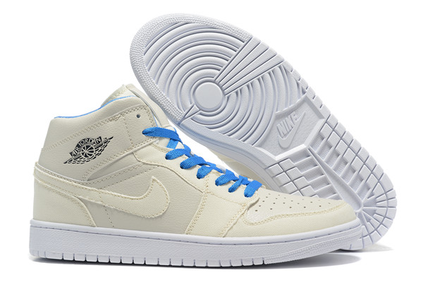 Men's Running Weapon Air Jordan 1 Cream Shoes 0159